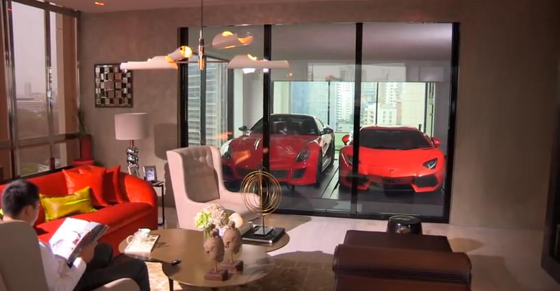 Luxurious High-Rise Apartment with Car Lift