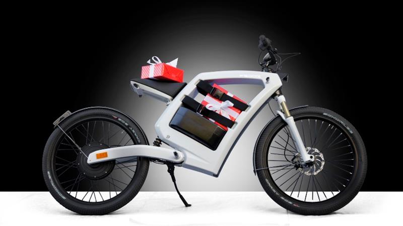 Feddz Electric Motorcycle with Removable Battery and Storage Space